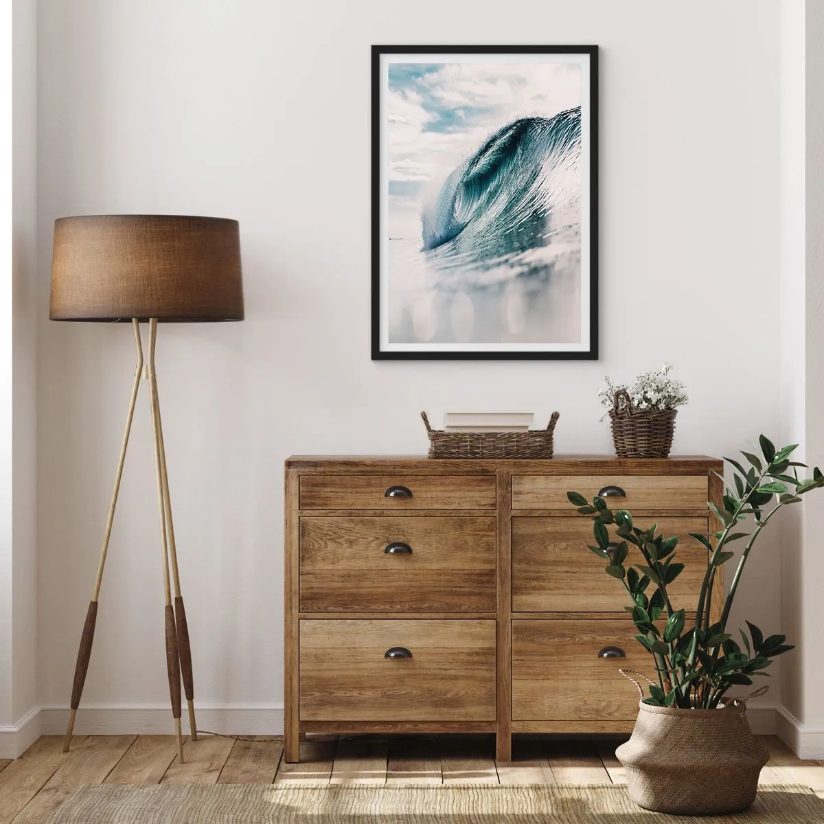 Poster in einem schwarzem Rahmen - Wasserspitze - 40x50 cm