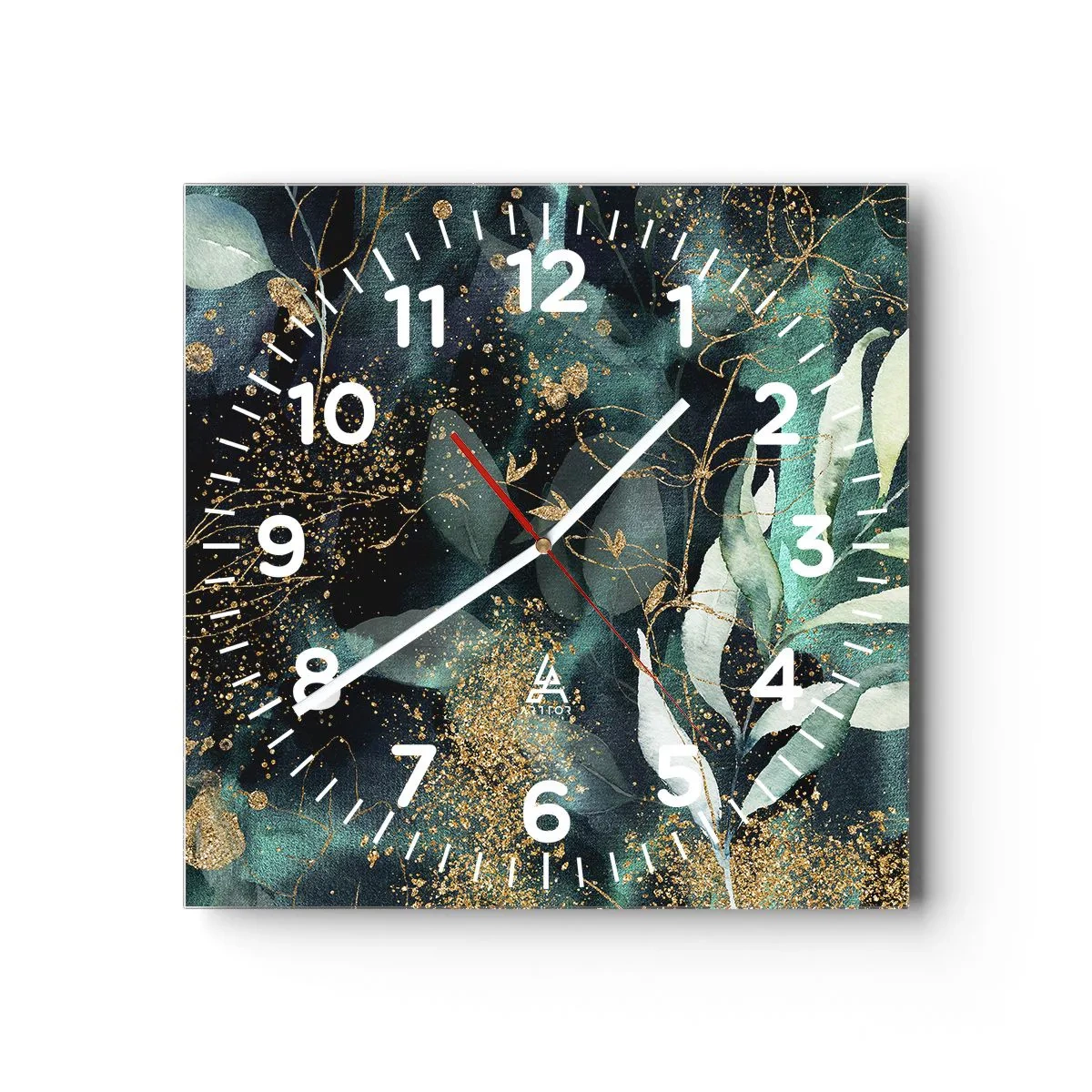 Wanduhr - Glasuhr - Zaubergarten - 30x30 cm