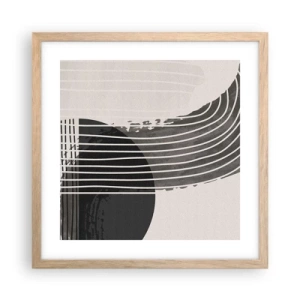 Poster in einem Rahmen aus heller Eiche - Hin und zurück - 40x40 cm