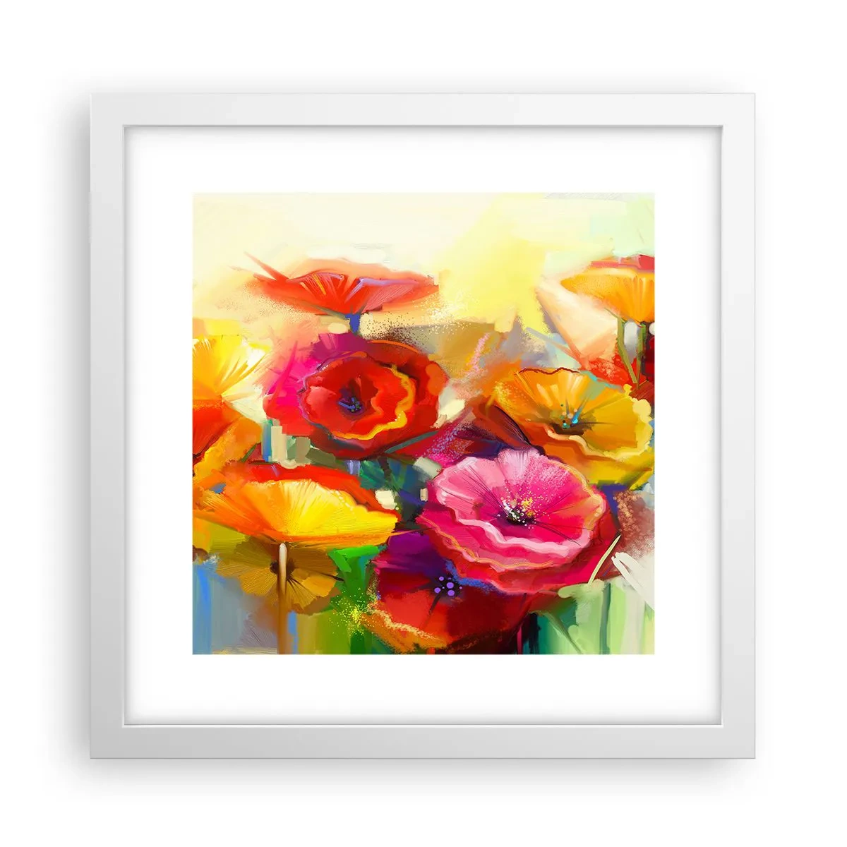 Poster in einem weißen Rahmen - Nicht nur rot - 30x30 cm