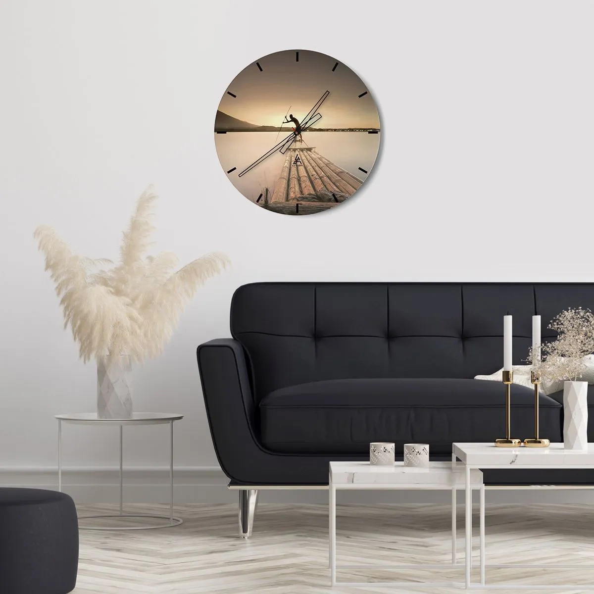 Wanduhr - Glasuhr - Vor dem schlafen gehen - 30x30 cm