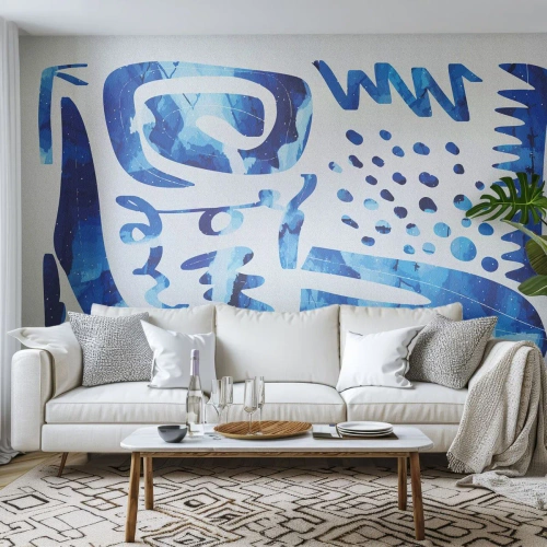 Maßgeschneiderte Fototapete Premium Canvas - Zurück zu den Wurzeln - Boho, Abstraktion, Minimalistisch