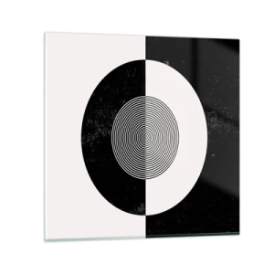 Glasbild - Bild auf glas - Harmonie in Schwarz und Weiß - 30x30 cm
