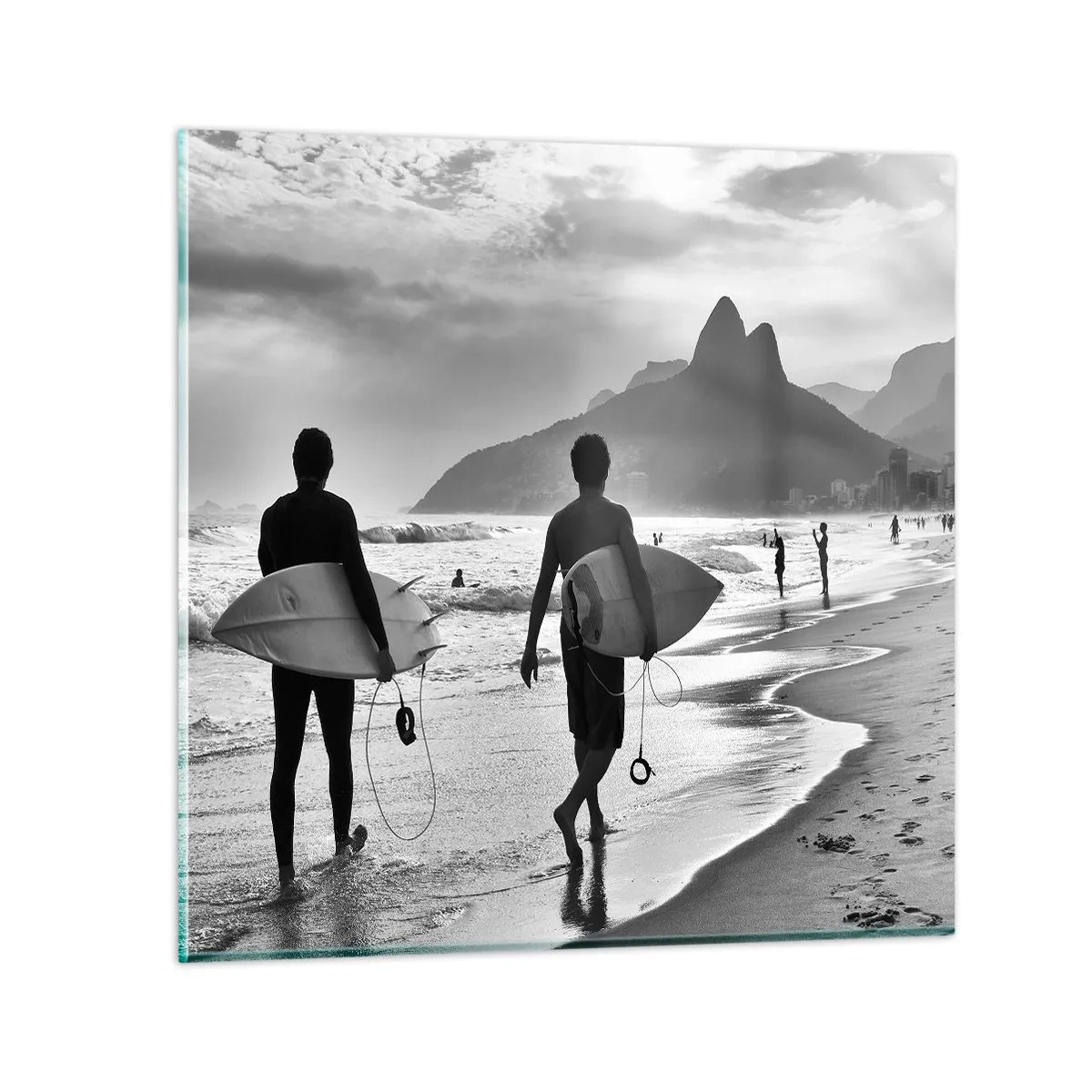 Glasbild - Bild auf glas - Single-Wave-Samba - 60x60 cm