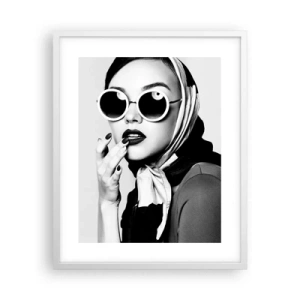 Poster in einem weißen Rahmen - Grüße aus den 1960er Jahren - 40x50 cm