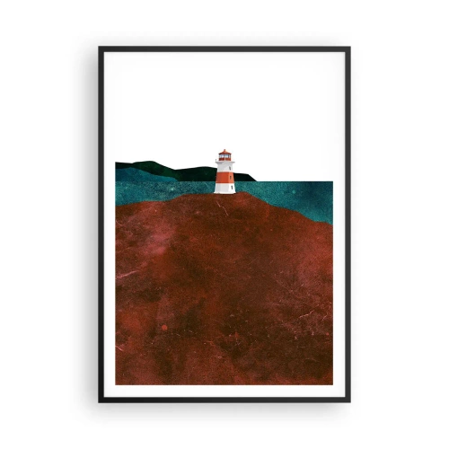 Poster in einem schwarzem Rahmen - Aufs Meer starren - 70x100 cm