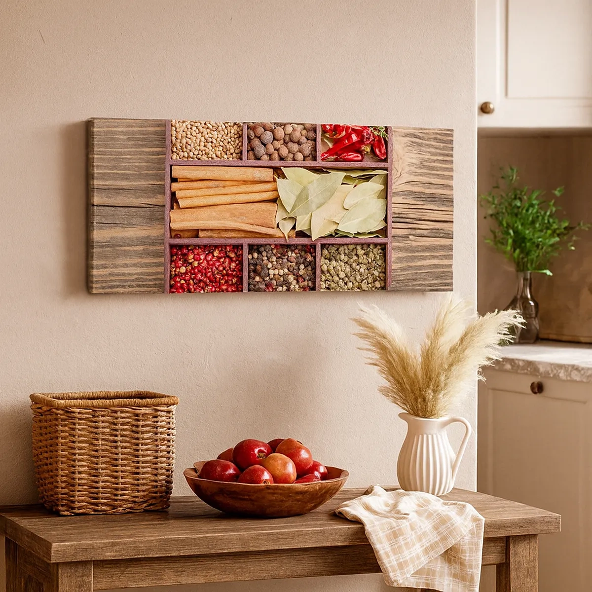 Bild auf Leinwand - Leinwandbild - Ordnung der Formen, Bouquet von Aromen - 30x30 cm