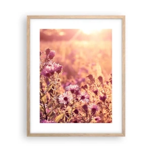 Poster in einem Rahmen aus heller Eiche - Bevor der Sommer vorbei ist - 40x50 cm