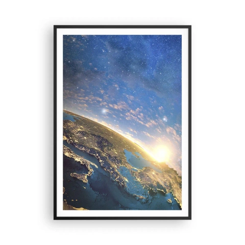 Poster in einem schwarzem Rahmen - Schauen wir uns aus der Ferne an - 70x100 cm