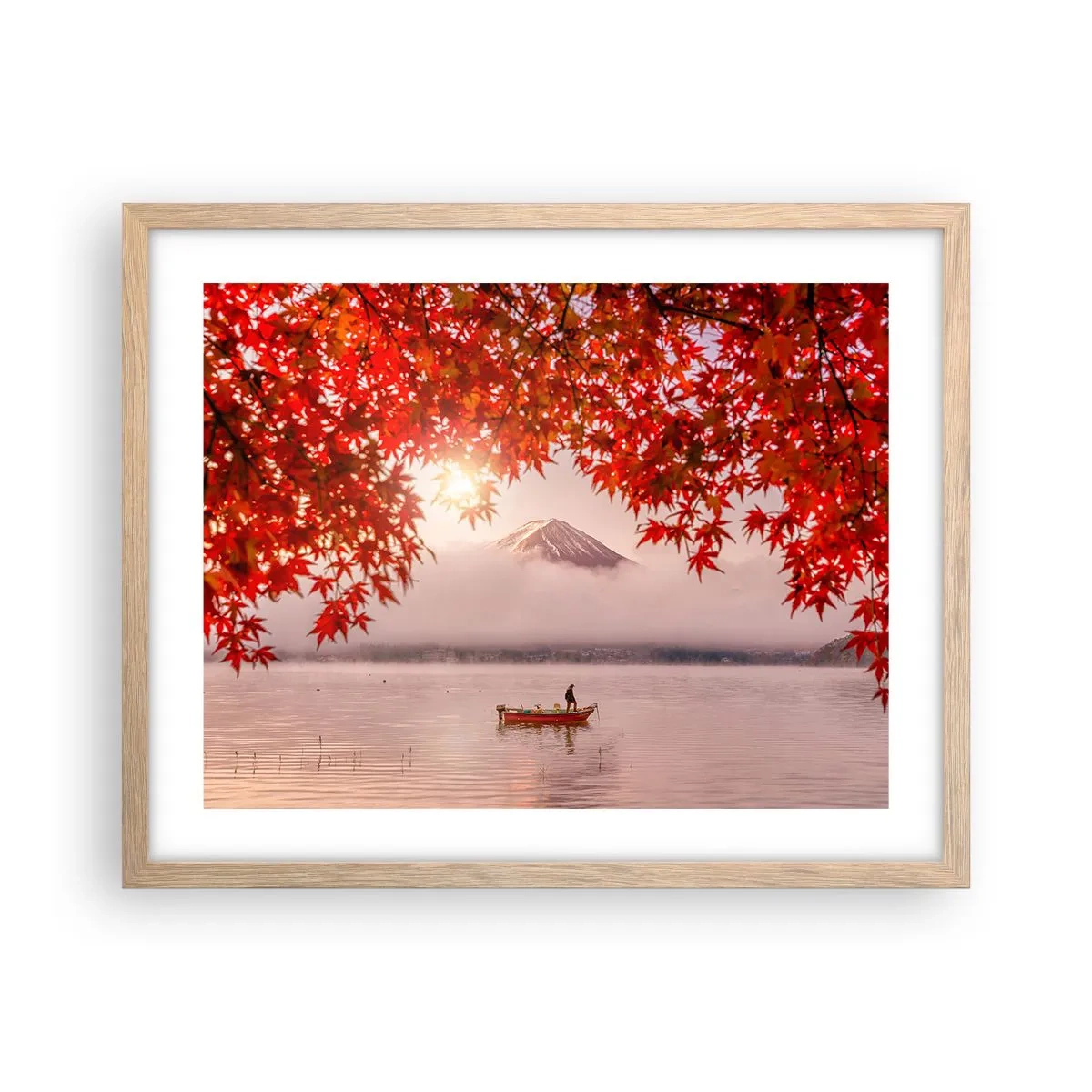 Poster in einem Rahmen aus heller Eiche - Im japanischen Klima - 50x40 cm