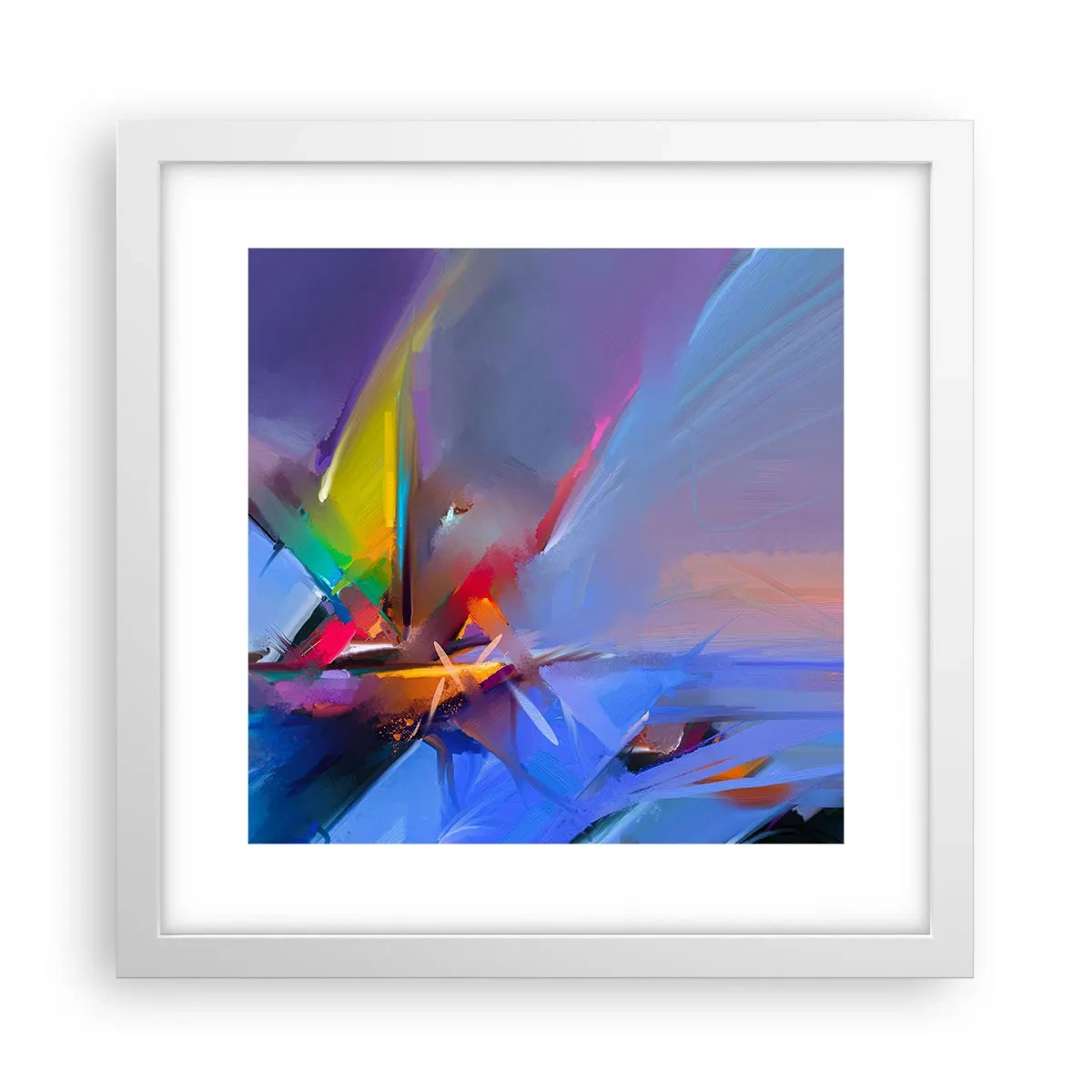 Poster in einem weißen Rahmen - Propeller wie ein Vogel - 30x30 cm