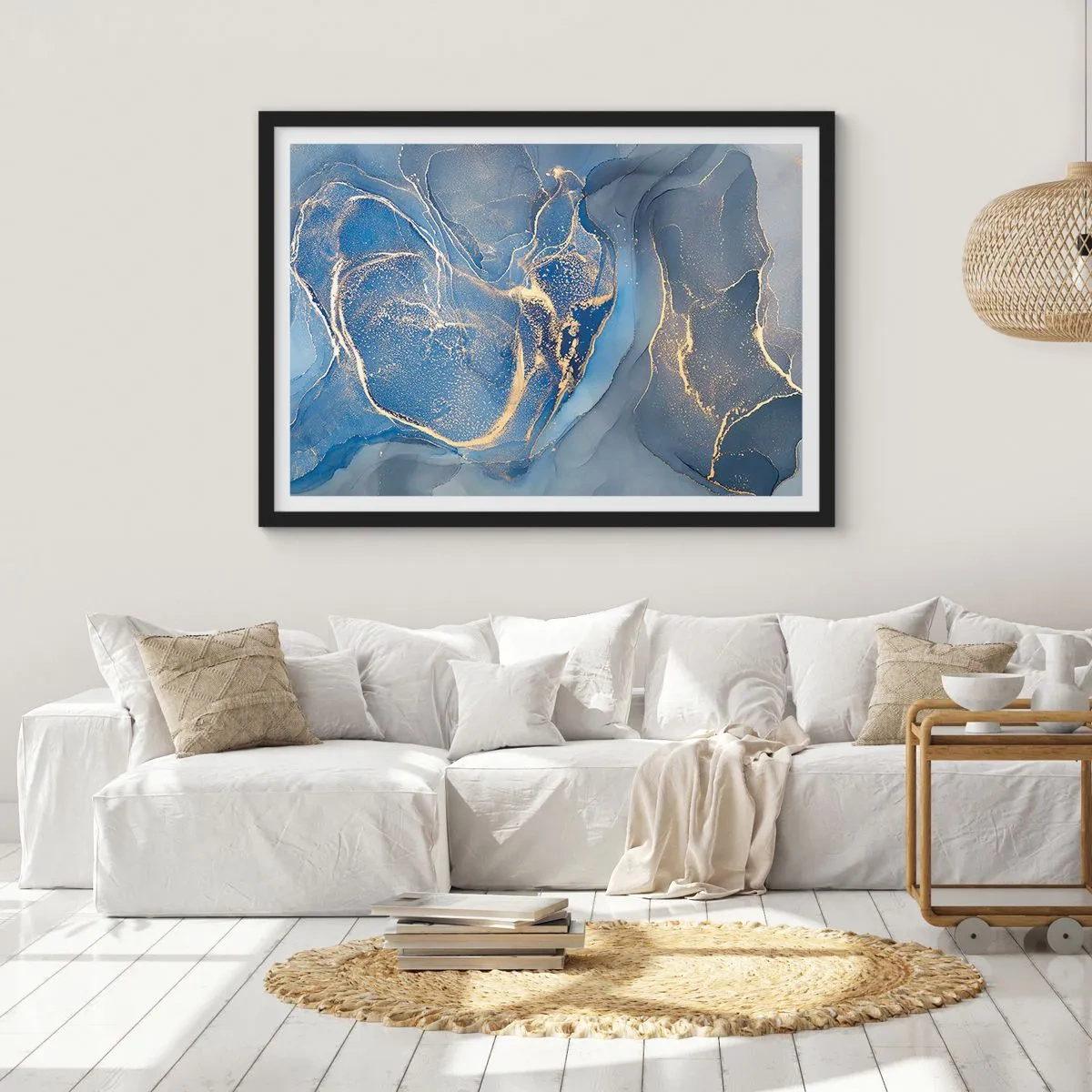 Poster in einem schwarzem Rahmen - Goldstaub - 50x40 cm