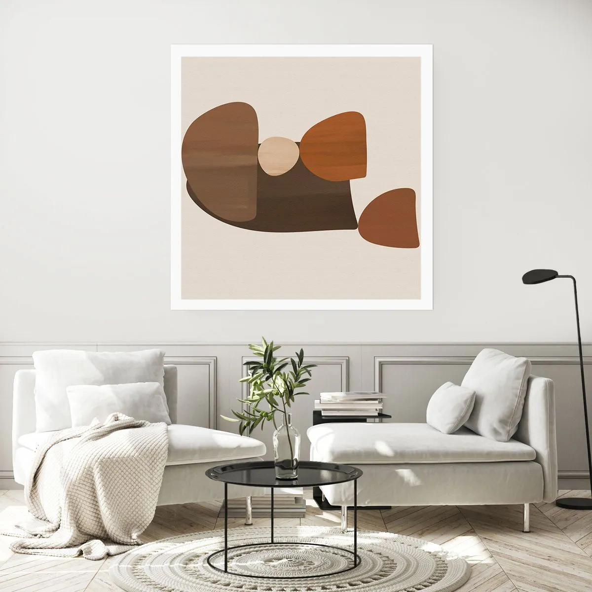 Poster - Komposition in Bronze - 60x60 cm