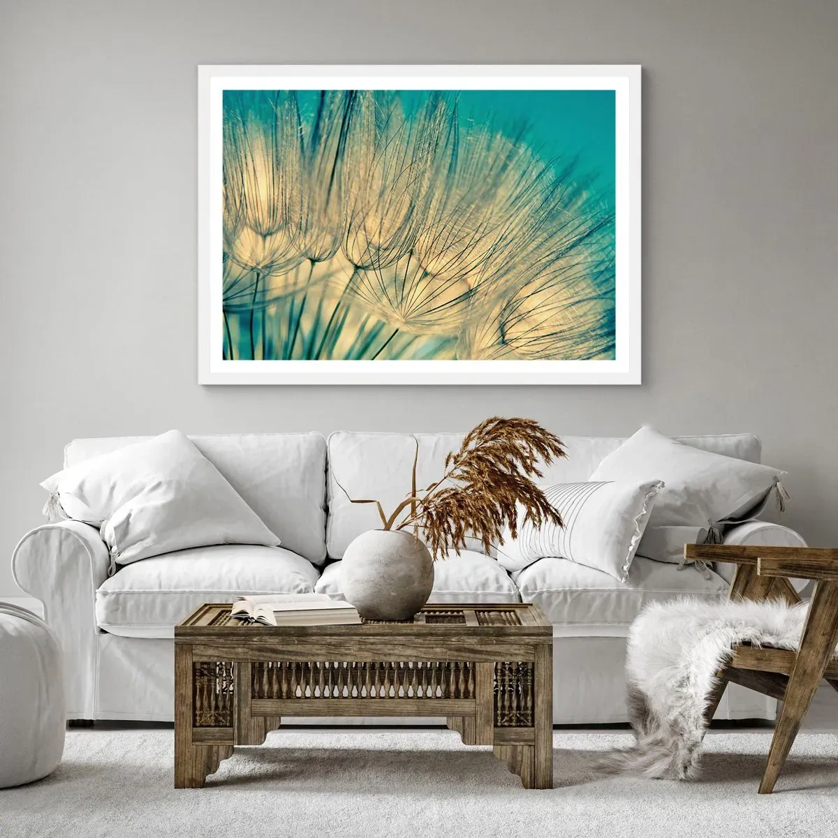 Poster in einem weißen Rahmen - In Erwartung des Windes - 50x40 cm