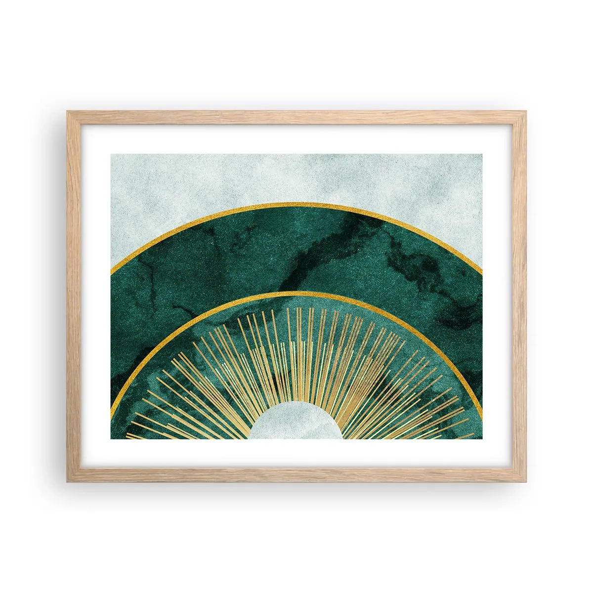 Poster in einem Rahmen aus heller Eiche - Anderes Sonnensystem - 50x40 cm