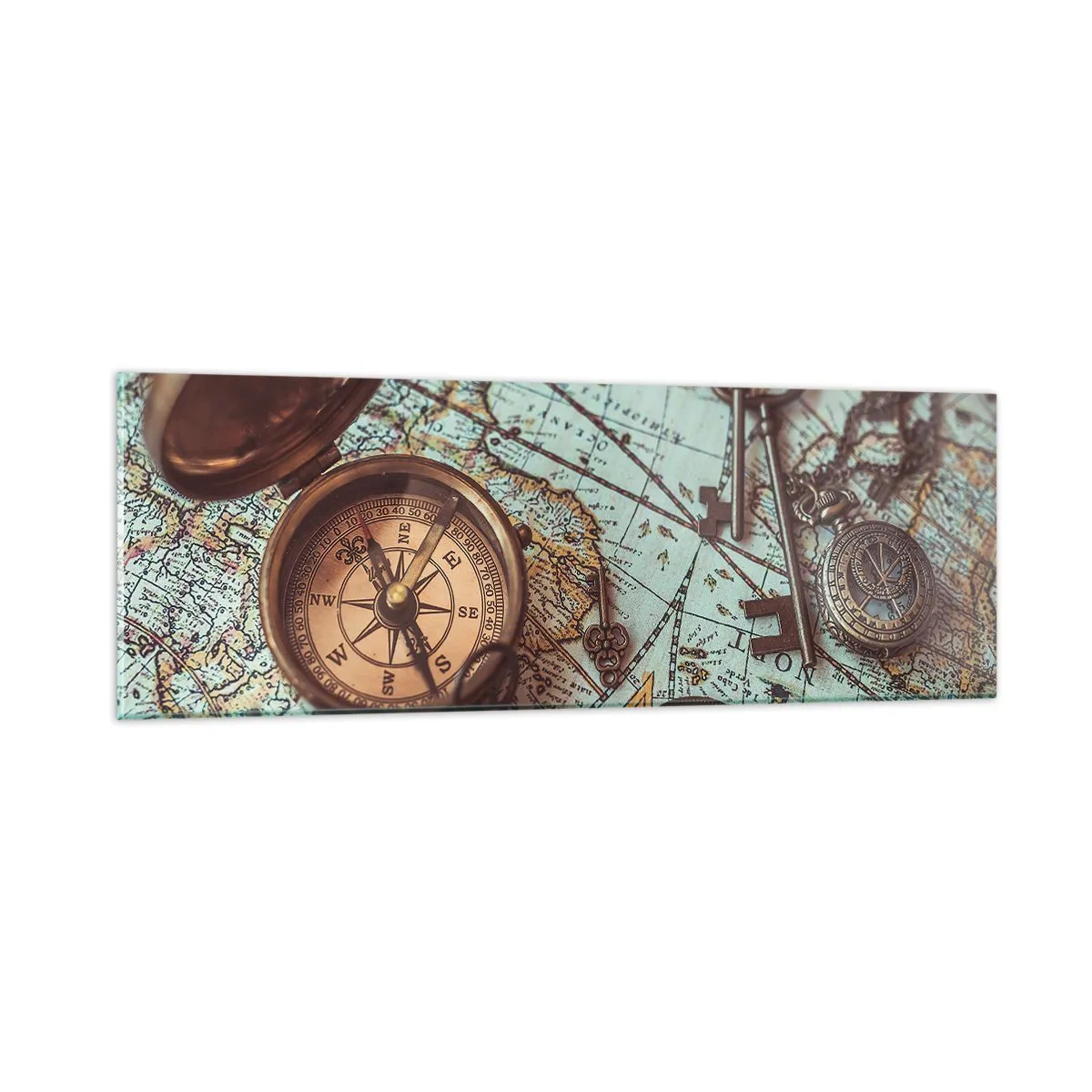 Glasbild - Bild auf glas - Für den Abenteurer - 90x30 cm