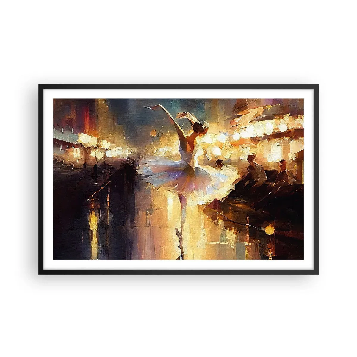 Poster in einem schwarzem Rahmen - Wunder auf der Straße - 91x61 cm