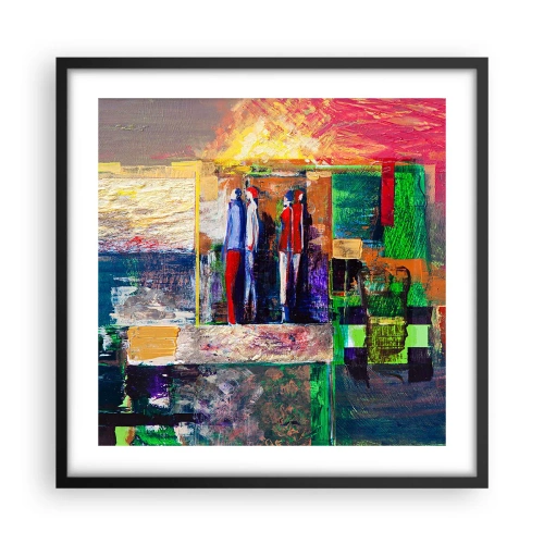 Poster in einem schwarzem Rahmen - Beziehungen und Emotionen - 50x50 cm