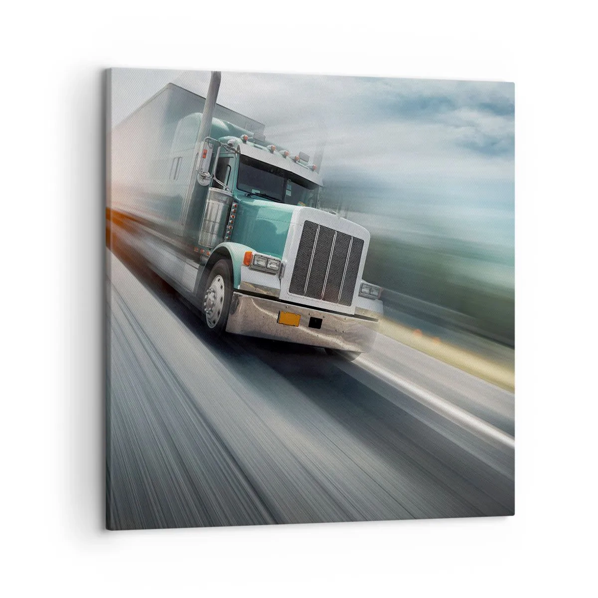 Bild auf Leinwand - Leinwandbild - Der amerikanische Riese in Eile - 50x50 cm