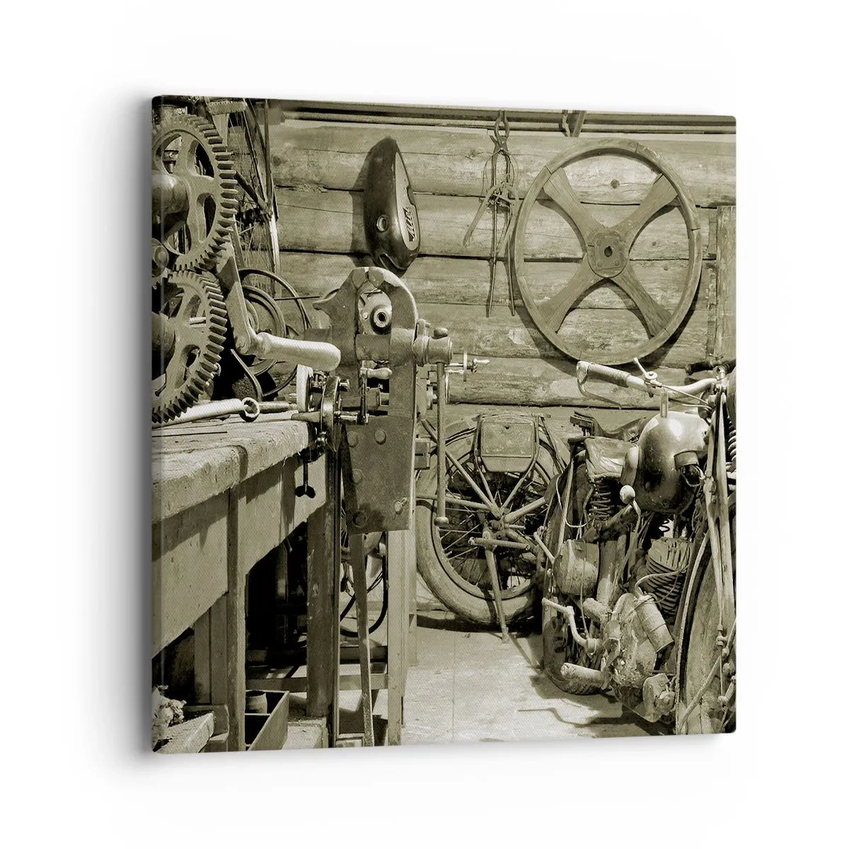 Bild auf Leinwand - Leinwandbild - Im Schuppen von Onkel Władek - 40x40 cm