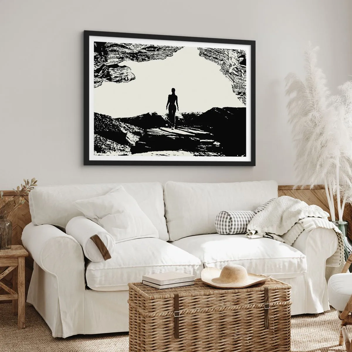 Poster in einem schwarzem Rahmen - Neuer Blick - 40x30 cm