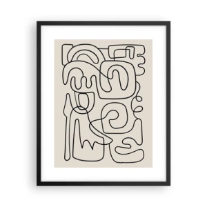 Poster in einem schwarzem Rahmen - Folge der Spur - 40x50 cm