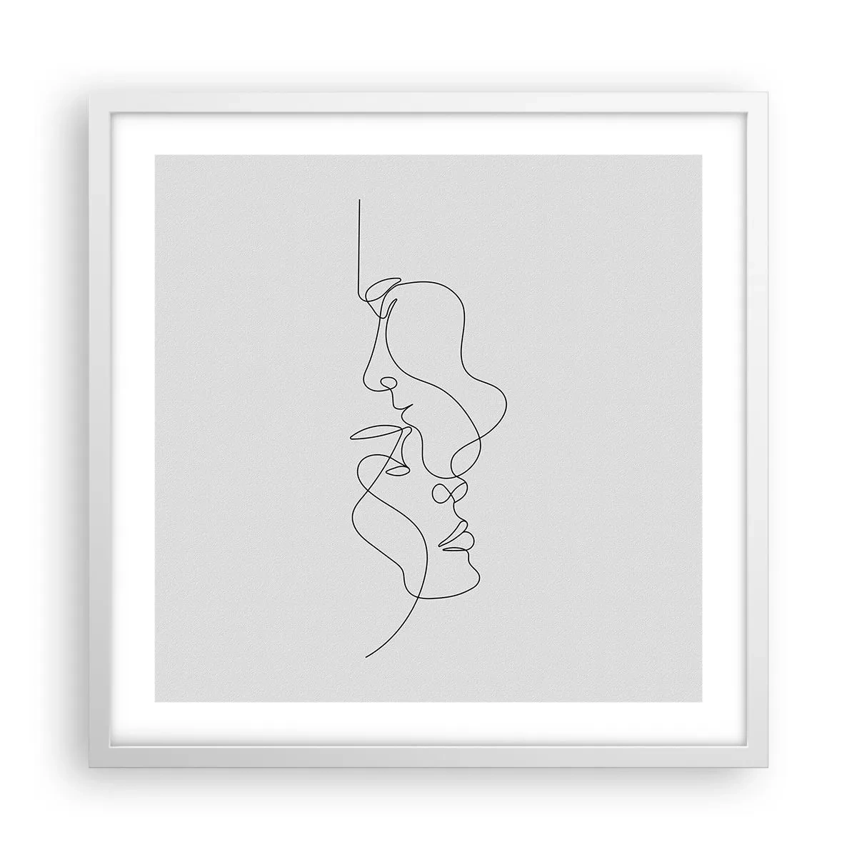 Poster in einem weißen Rahmen - Die Hitze bitterer Begierden - 50x50 cm