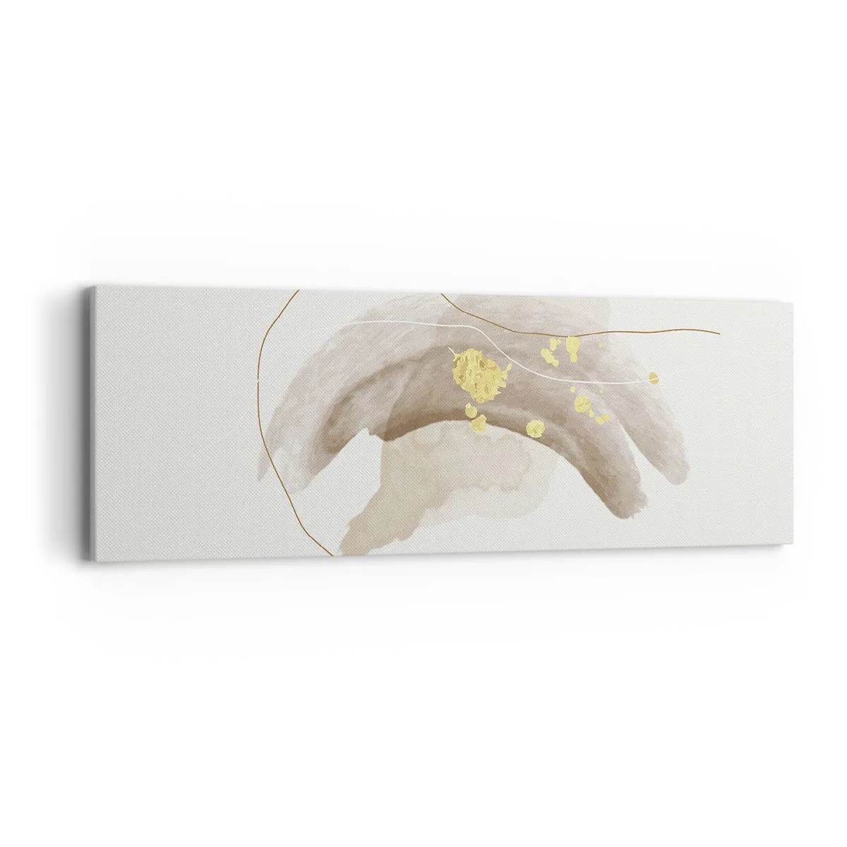 Bild auf Leinwand - Leinwandbild - Im Weltraum begegnet - 90x30 cm