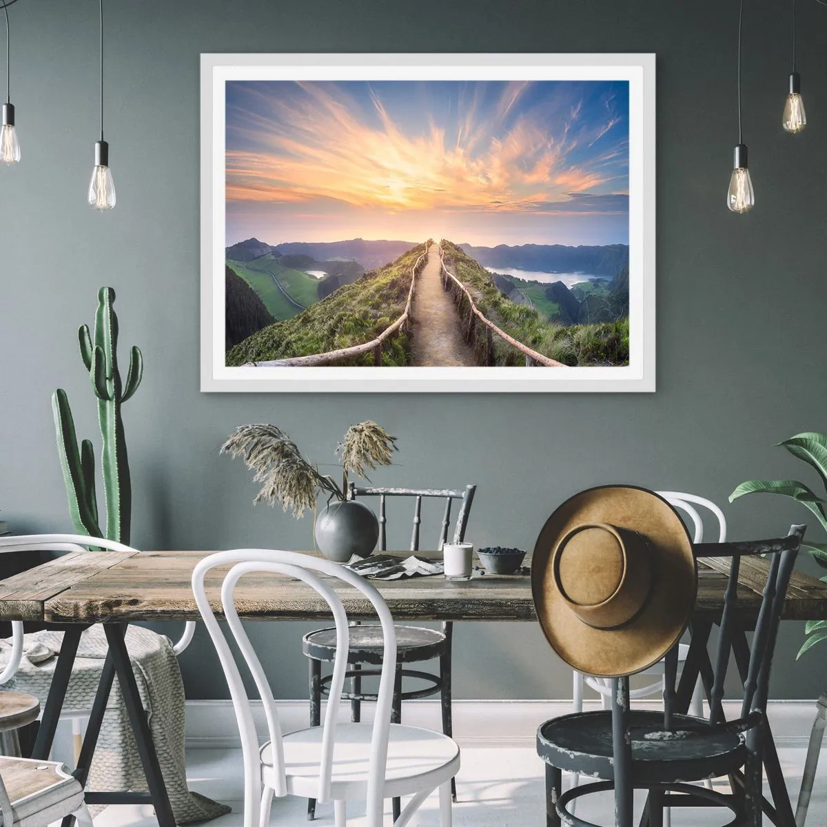 Poster in einem weißen Rahmen - Nah am Himmel - 91x61 cm