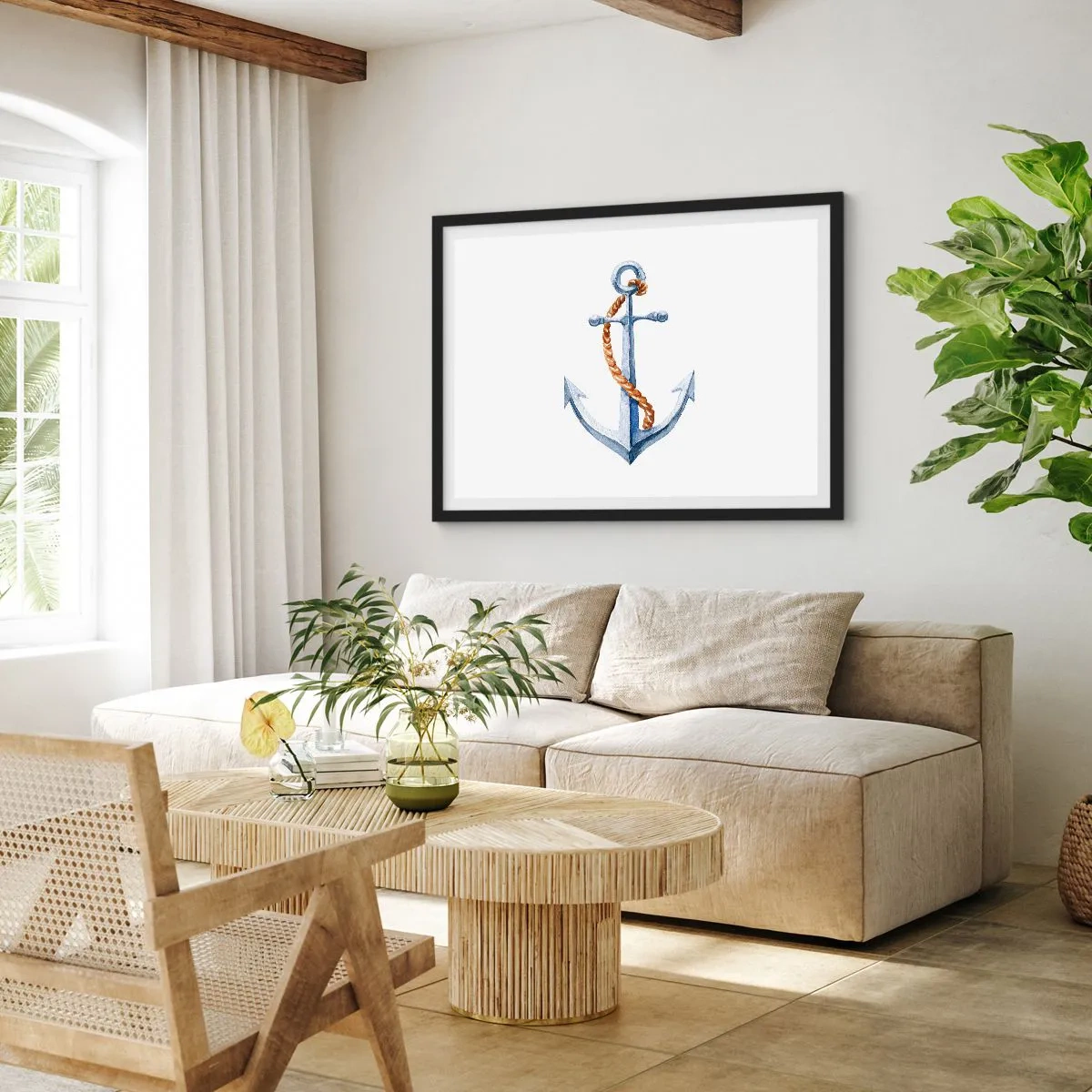 Poster in einem schwarzem Rahmen - Ahoi Abenteuer! - 40x30 cm