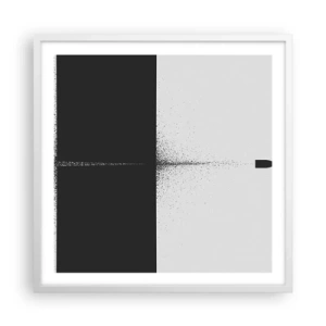 Poster in einem weißen Rahmen - Direkt zum Ziel - 60x60 cm