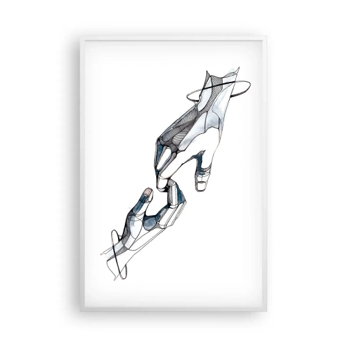 Poster in einem weißen Rahmen - Eine gute Geste - 61x91 cm