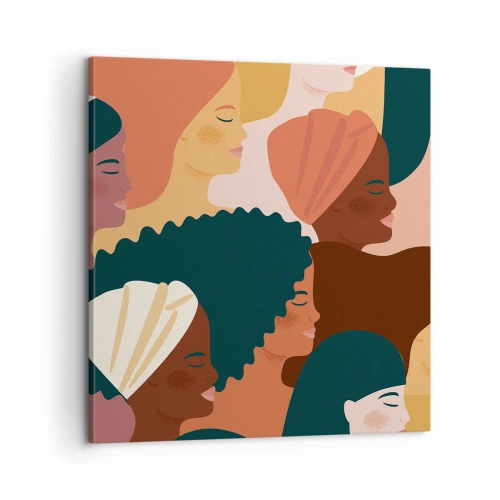 Bild auf Leinwand - Leinwandbild - Nur Weiblichkeit - 60x60 cm