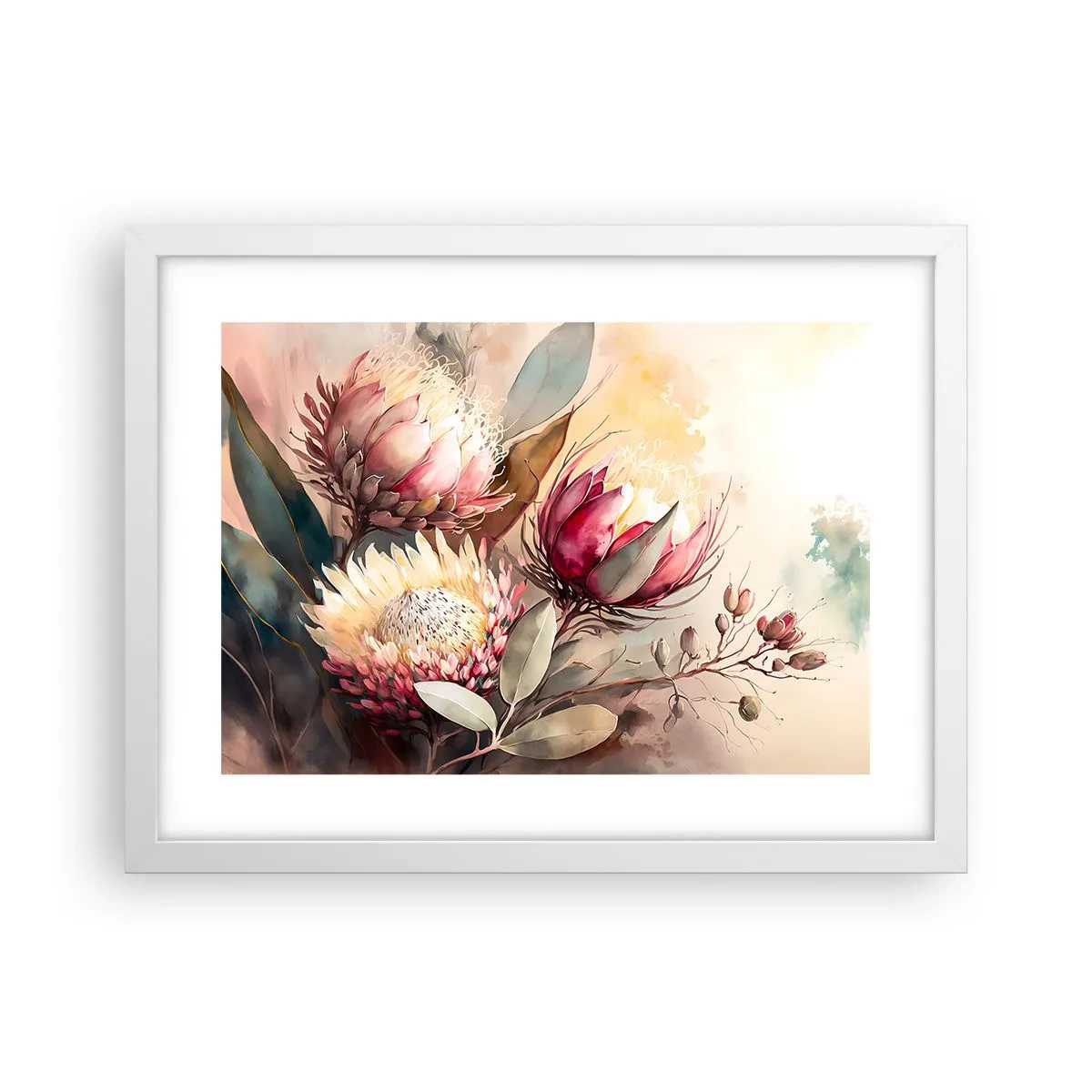 Poster in einem weißen Rahmen - Im Profil und en face - 40x30 cm