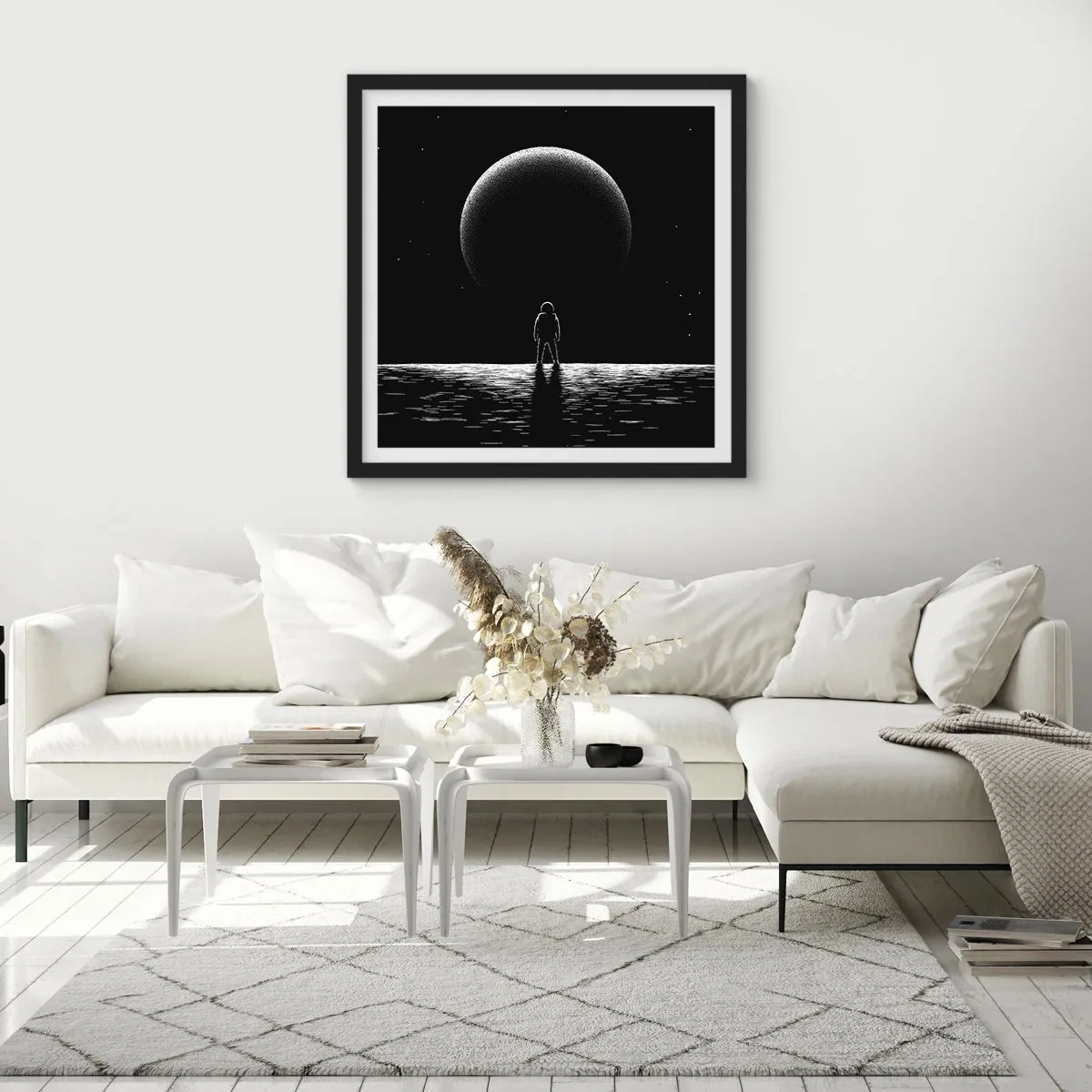 Poster in einem schwarzem Rahmen - Angesicht zu Angesicht - 50x50 cm