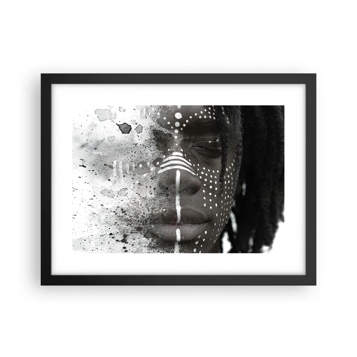 Poster in einem schwarzem Rahmen - Entdecke den Urgeist - 40x30 cm