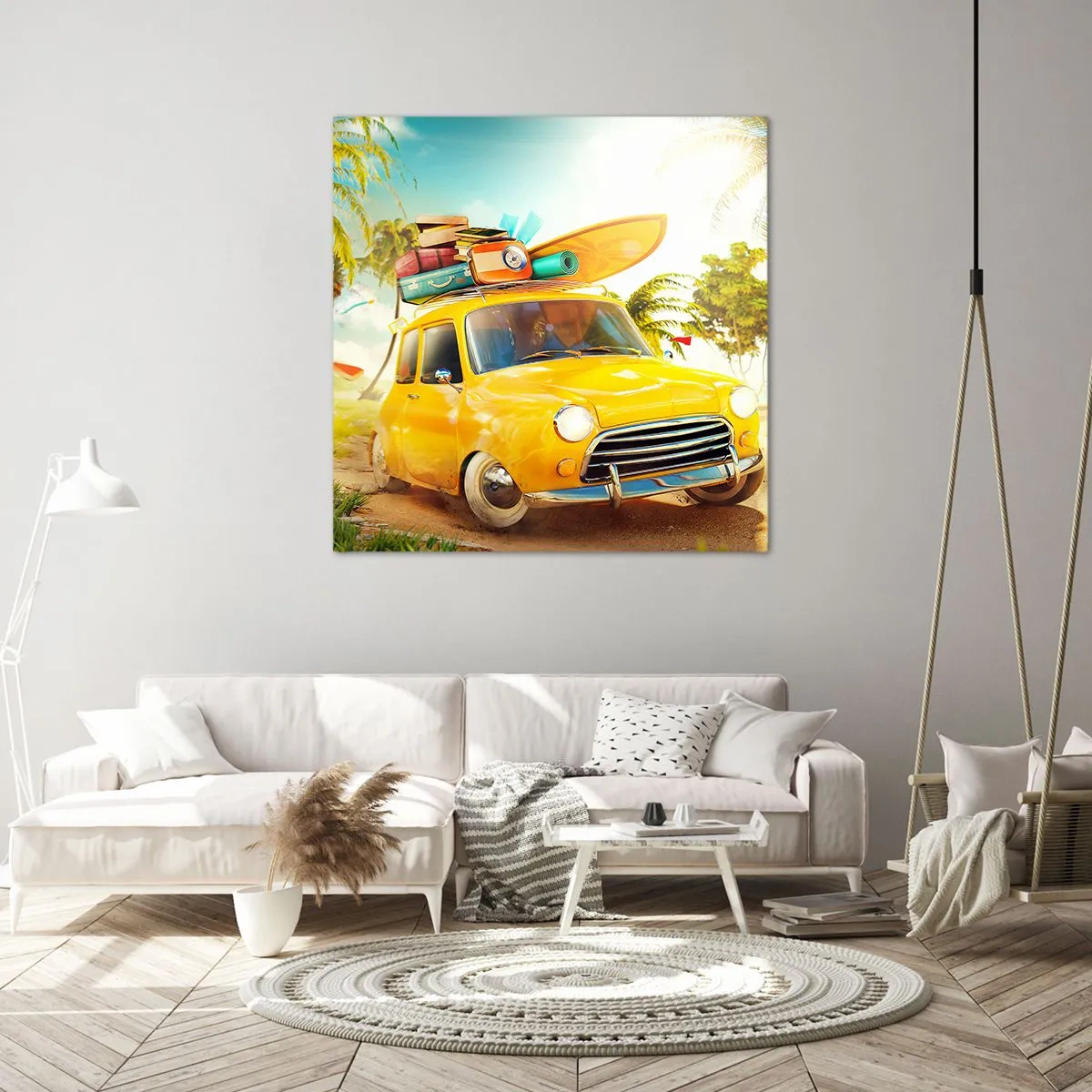 Bild auf Leinwand - Leinwandbild - Eine Reise für mehr als ein Lächeln - 40x40 cm