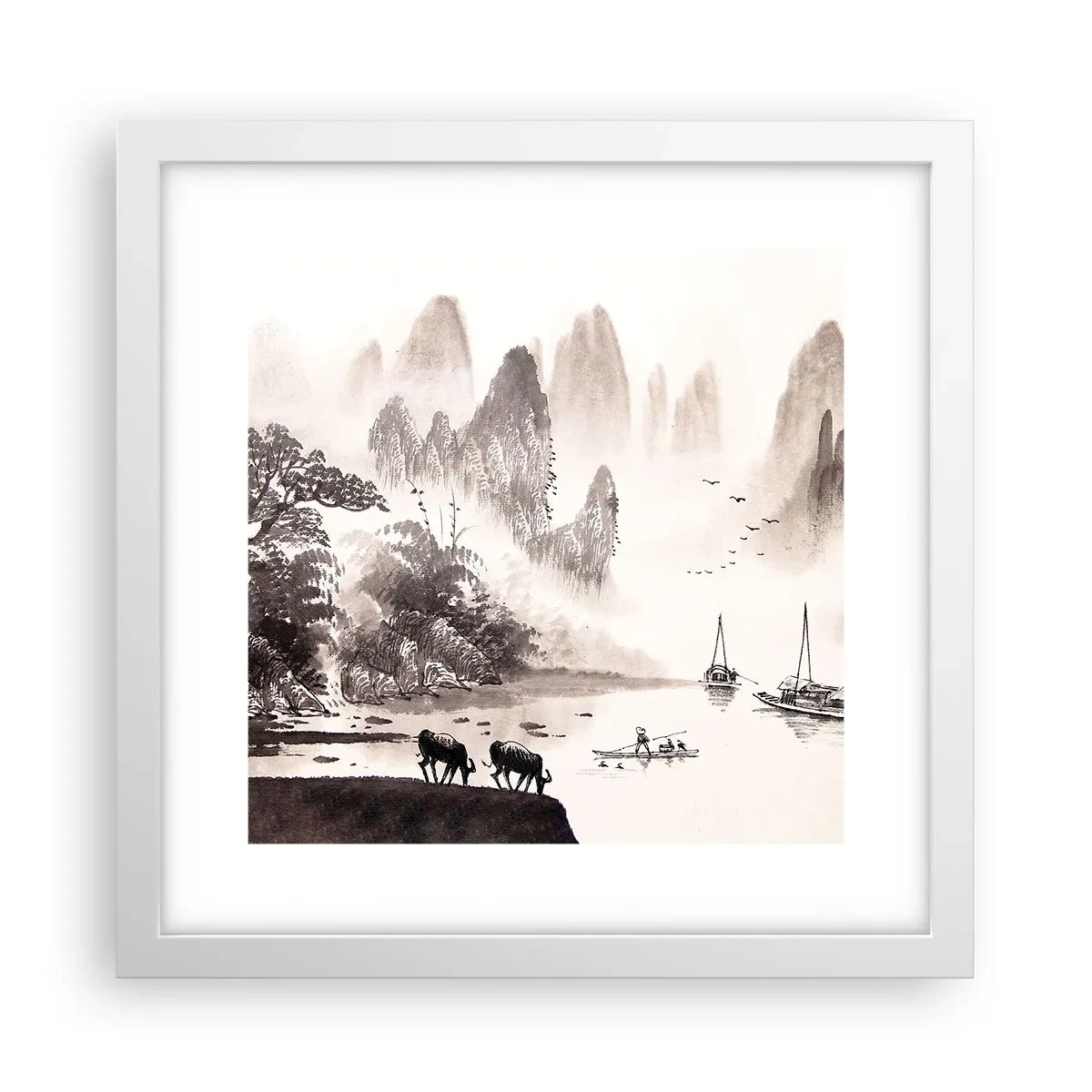 Poster in einem weißen Rahmen - Der exotische Alltag des Ostens - 30x30 cm