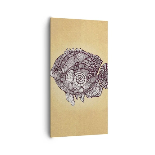 Bild auf Leinwand - Leinwandbild - Aus dem Ozean der Ornamente - 65x120 cm