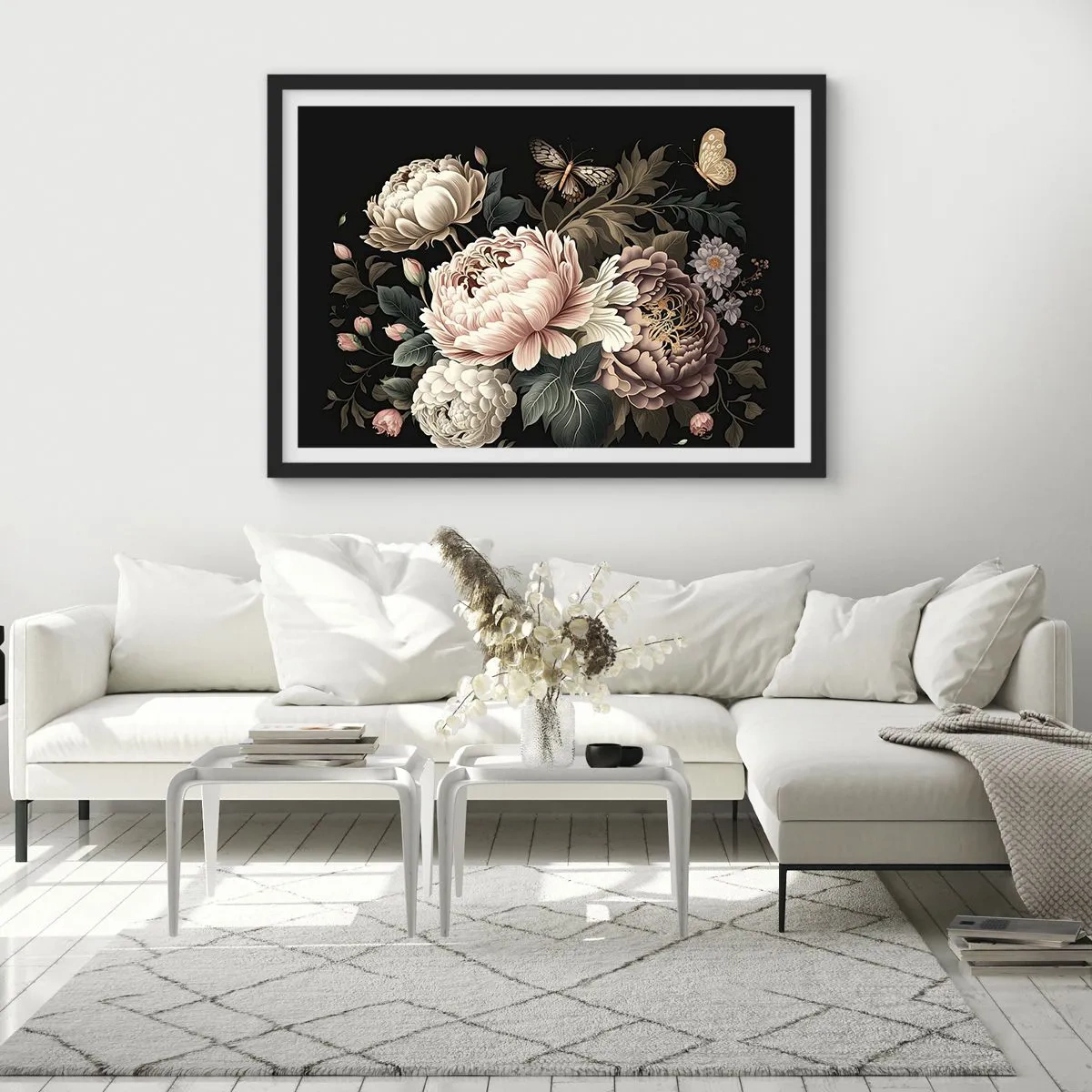 Poster in einem schwarzem Rahmen - Im Barockstil - 50x40 cm