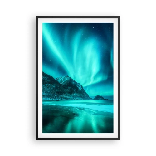 Poster in einem schwarzem Rahmen - Wunder des Nordens - 61x91 cm