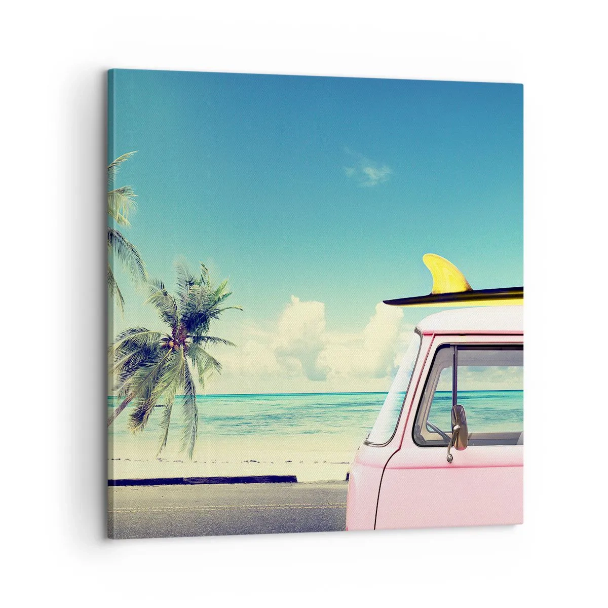 Bild auf Leinwand - Leinwandbild - Zeit um in die Ferien zu starten - 60x60 cm