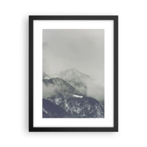 Poster in einem schwarzem Rahmen - Nebliges Tal - 30x40 cm