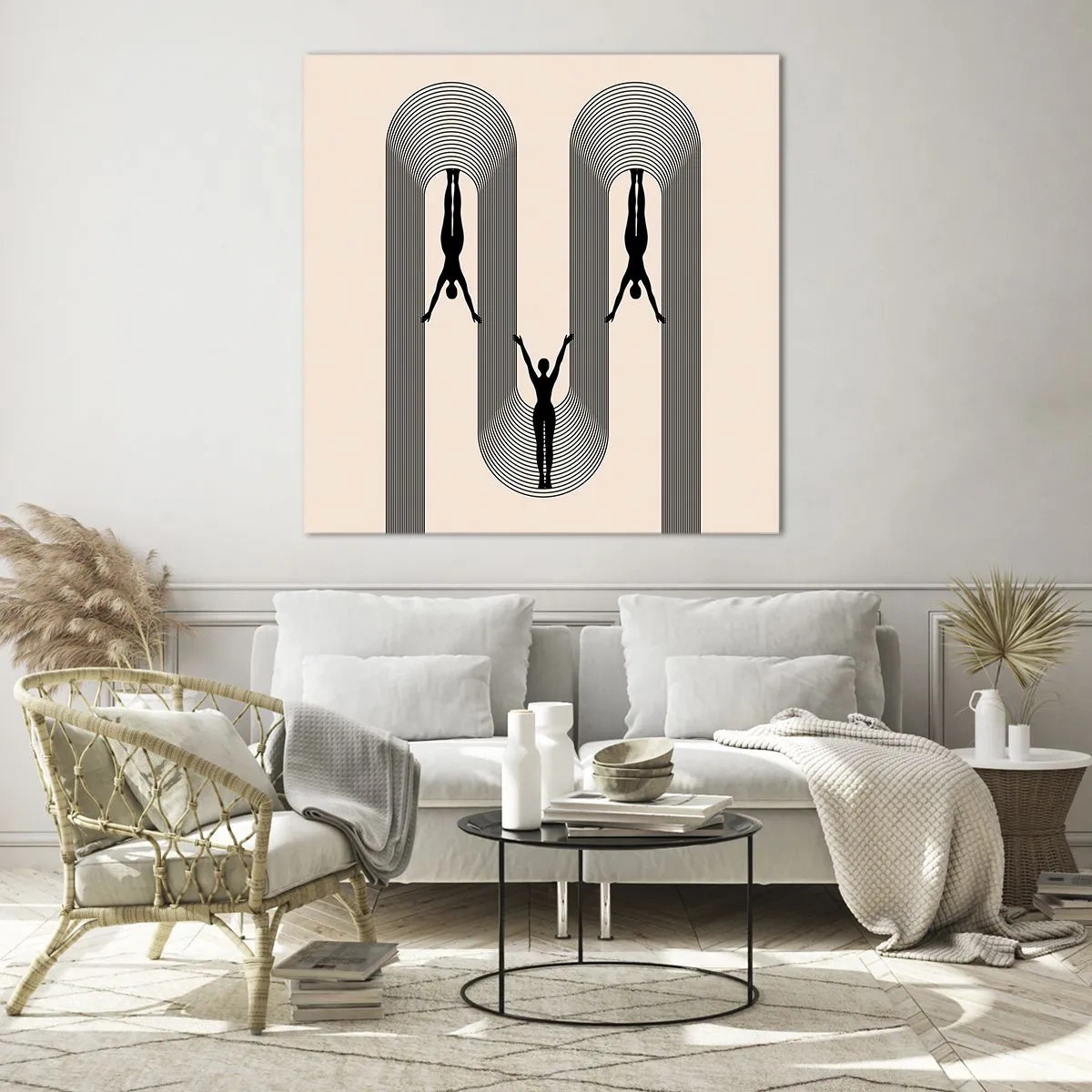 Glasbild - Bild auf glas - Verkehrt herum - 70x70 cm