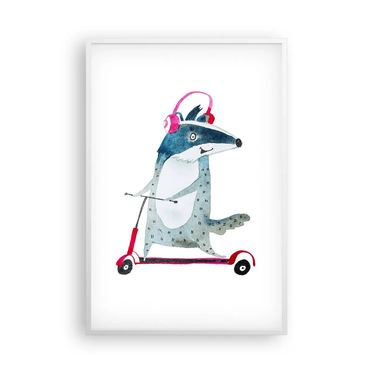 Poster in einem weißen Rahmen - Dachsfreude - 61x91 cm