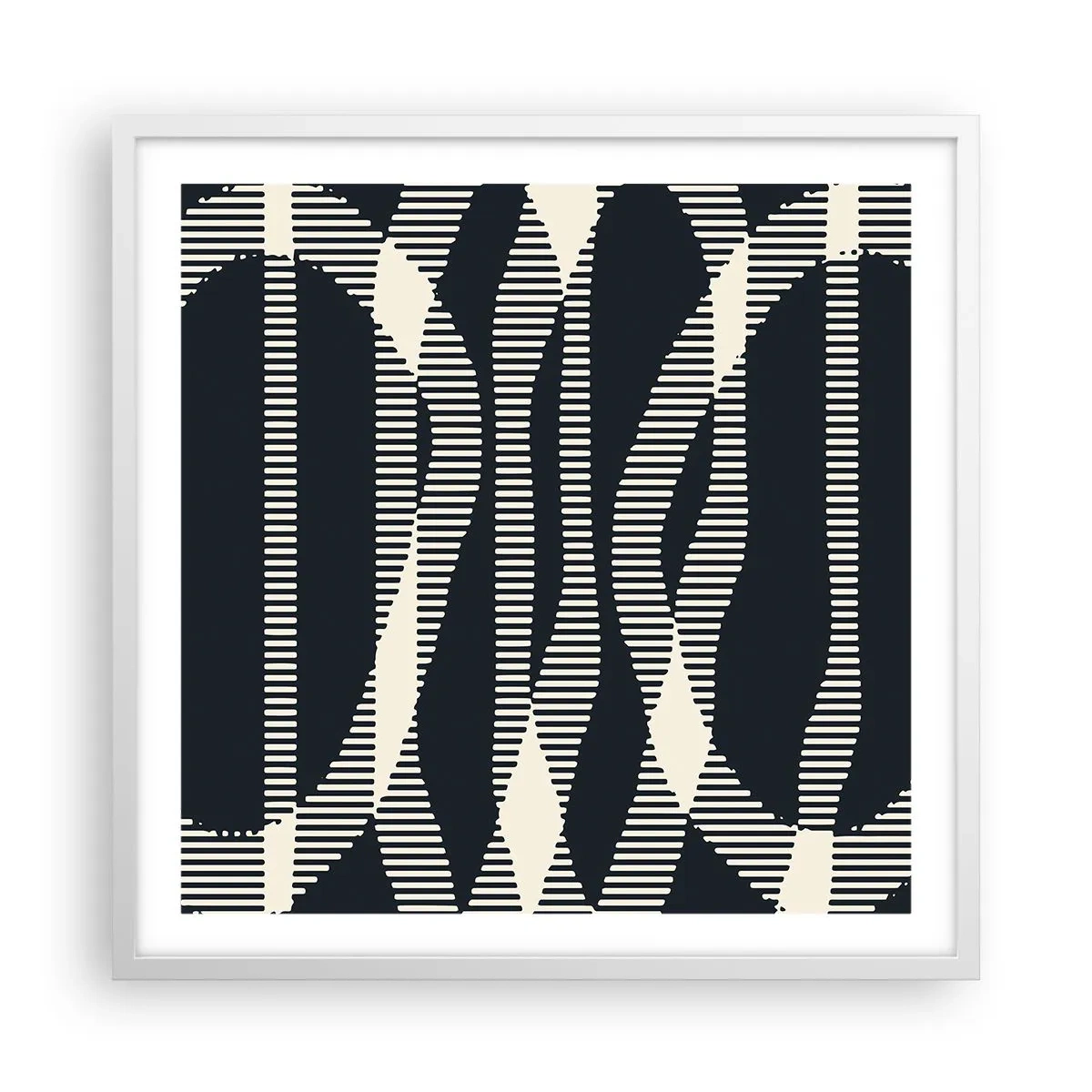Poster in einem weißen Rahmen - Ein Versuch, die Dunkelheit zu durchbrechen - 60x60 cm
