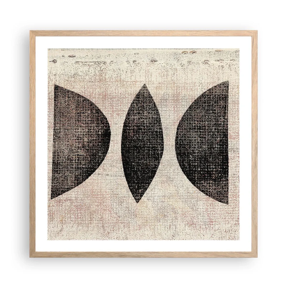 Poster in einem Rahmen aus heller Eiche - Ethnische Abstraktion - 60x60 cm