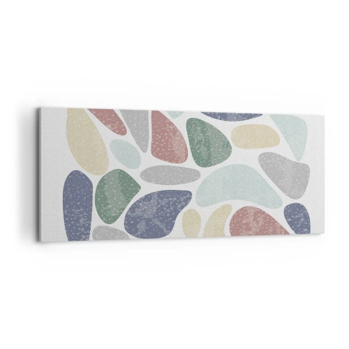 Bild auf Leinwand - Leinwandbild - Mosaik aus pulverförmigen Farben - 100x40 cm