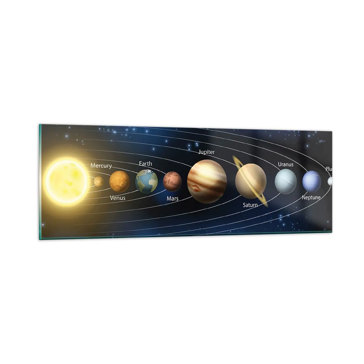 Glasbild - Bild auf glas - Einer von zehn - 90x30 cm