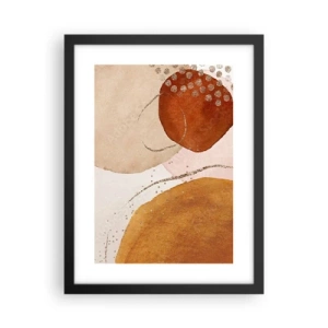 Poster in einem schwarzem Rahmen - Rundheit und Bewegung - 30x40 cm